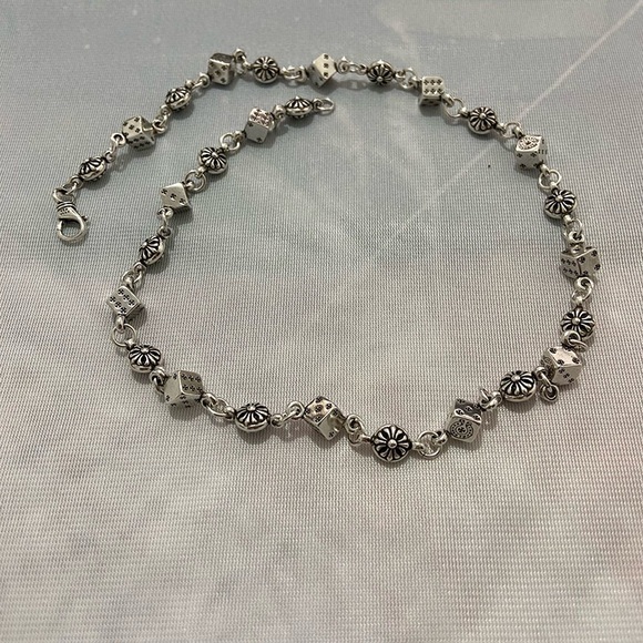 Chrome Hearts Sterling Silver Men's Dice Necklace - Picture 2 of 5
